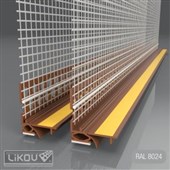 LIKOV LS2-FLEX 06 lišta okenní začišťovací 2D 6 mm s krycí lam. a tkan. 2,6m hnědá LIKOV LS2-FLEX 06 lišta okenní začišťovací 2D 6 mm s krycí lam. a tkan. 2,6m hnědá